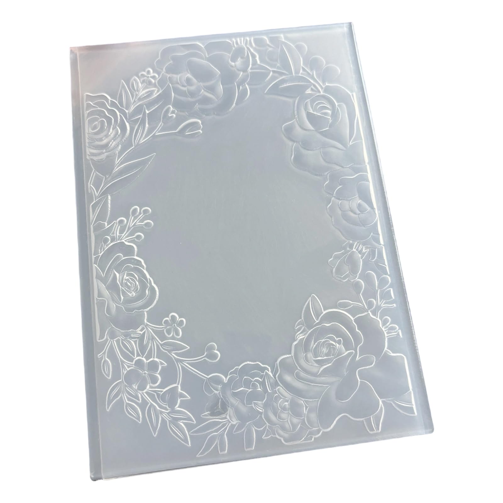 Tsophreniq Card Making Embossing Folder, Floral Polymer Texture Template for Scrapbook Journal Paper Craft Projects Texture Folder Craft Mold Emboss Template