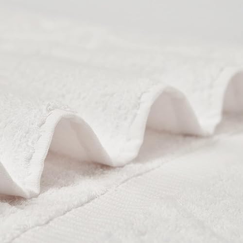 Miniatura 8 de GOLD TEXTILES Juego de toallas de baño grandes blancas (paquete de 24, 24 x 50 pulgadas), alta absorción y multiusos, secado rápido, para piscina,