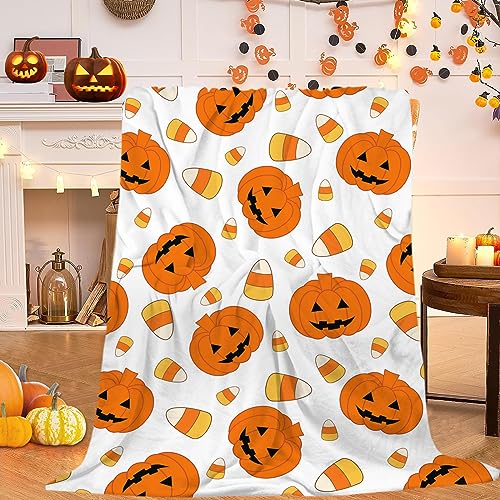 Couverture d'Halloween en flanelle douce, idée cadeau lit et sofa