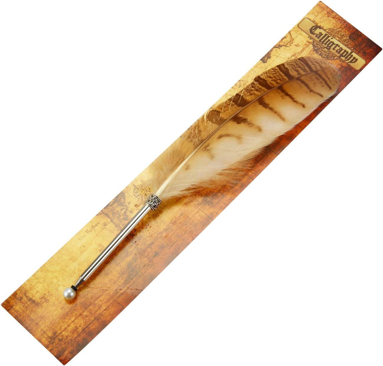TANSHOPOwl Feather Ballpoint Pen for Kids Decoration Smoothly Writing Quill Pen
