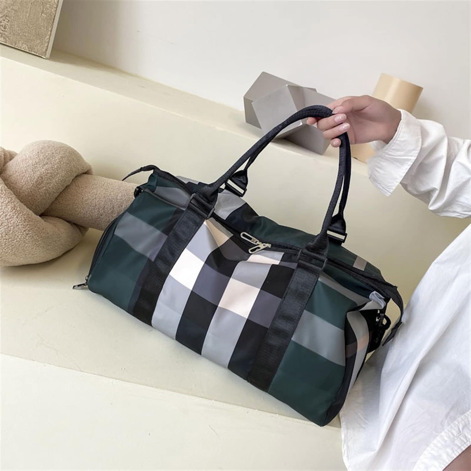 Travel Duffle Bag, Gym Bag, Weekender Bags for Women with Shoe Compartment Sport Gym Waterproof Swimming Yoga Wet Pocket Multiple Compartments,Yoga, Boxing