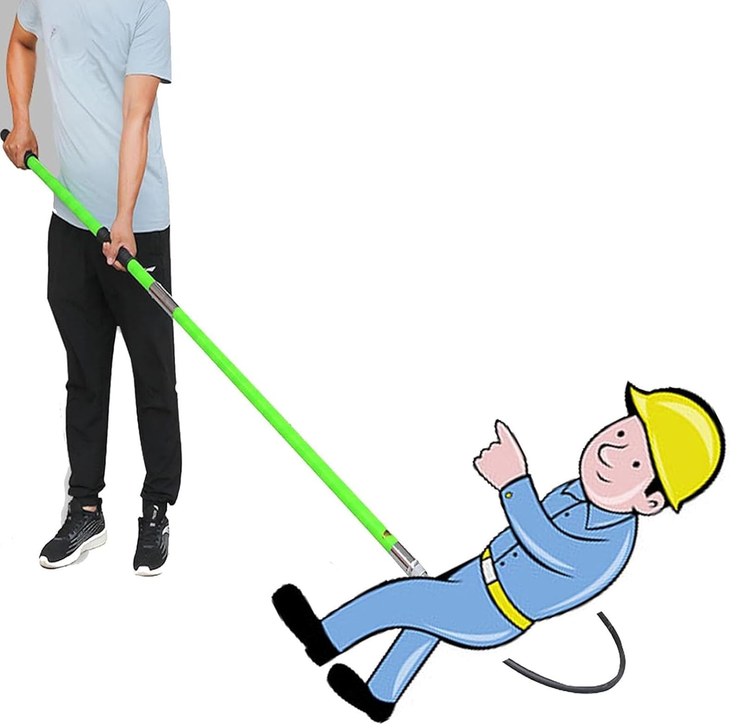 High Voltage Insulated Rescue Hook, Telescopic Electrical Safety Hot Stick for 220 lbs Capacity, Ideal for New Energy Vehicle Repairs, 10kV/35kV Rated