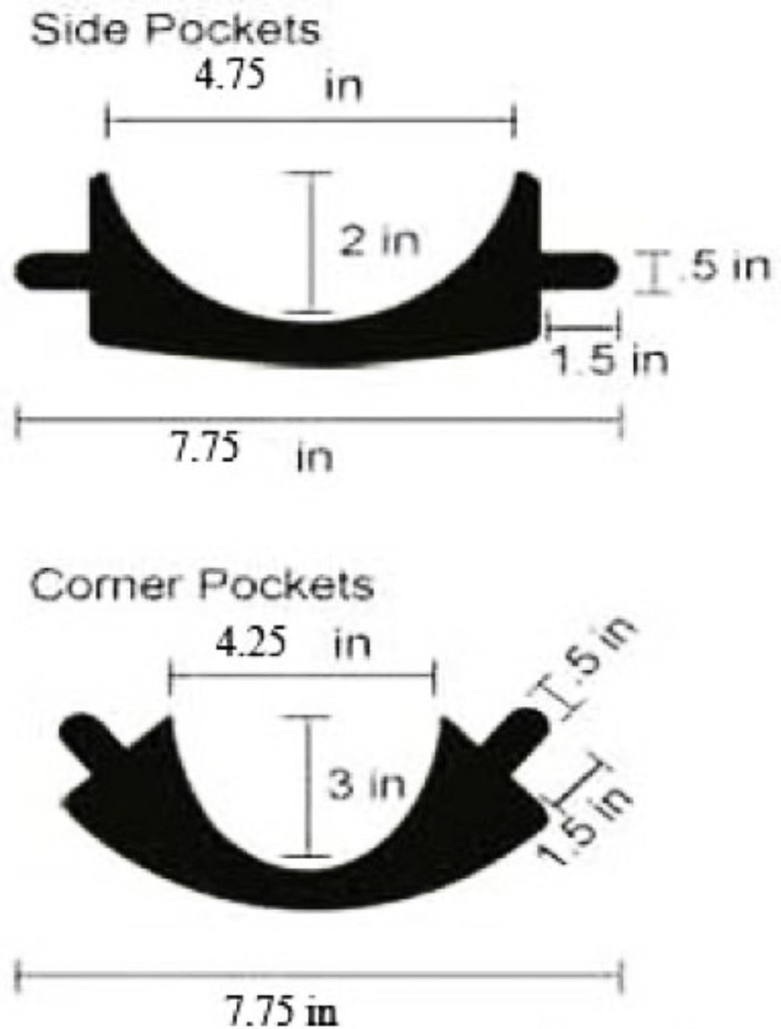 Uр Tо 50% оƒƒ Iszy Billiards Set of 6 Pool - Billiard Table Pockets. Several Colors and Styles to Choose from