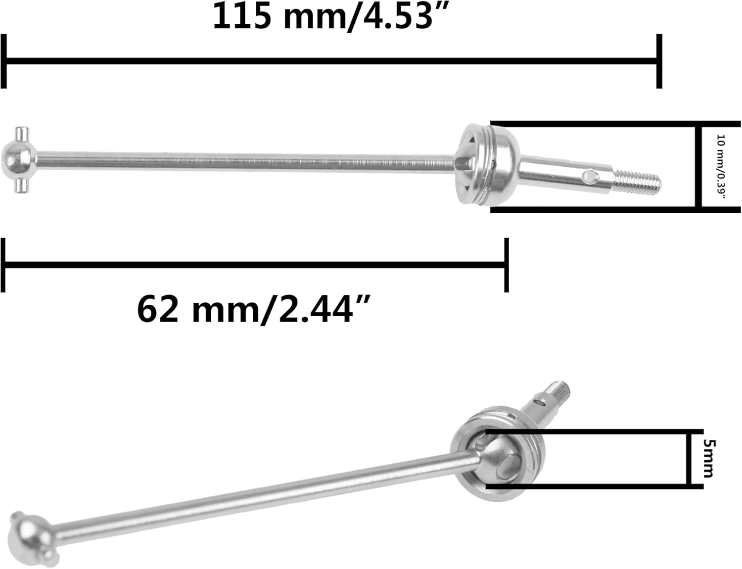 ShareGoo Metal 144001 CVD Drive Shaft Differential Cup Wheel Axle Stub Wheel Shaft Cup Compatible with WLtoys 144001 1/14 RC Car (Silver)