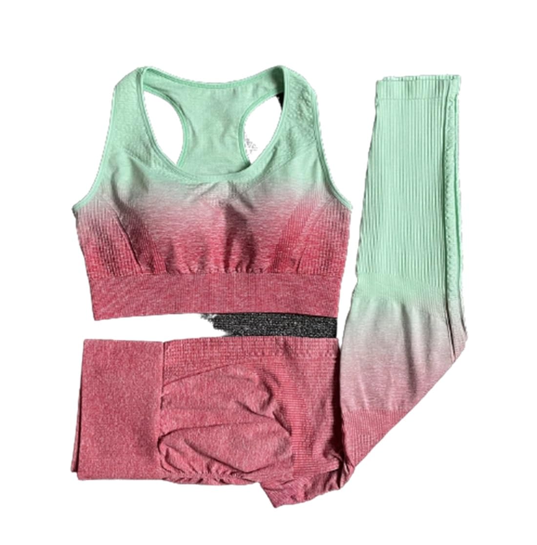 nonono Dres damski zestaw do jogi bezszwowe legginsy z długim rękawem krótki top biustonosz sportowy spodnie do biegania odzież na siłownię fitness trening zestaw na siłownię 1