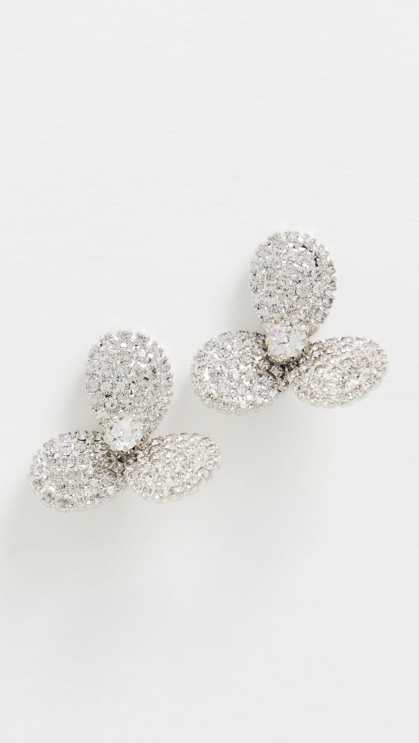 Jennifer Behr Women's Amerie Earrings, Crystal, Silver, One Size - Image 2