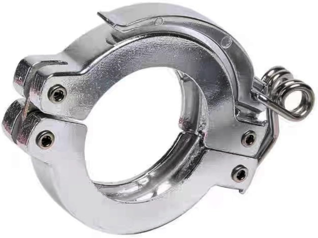 KF-25 Hinged Spring Clamp, DN 25 Rapid Fastening Clamp Quick-Release Clamping Ring for Elastomer Seal, Pressure Spring Toggle, Alumium (KF 25)