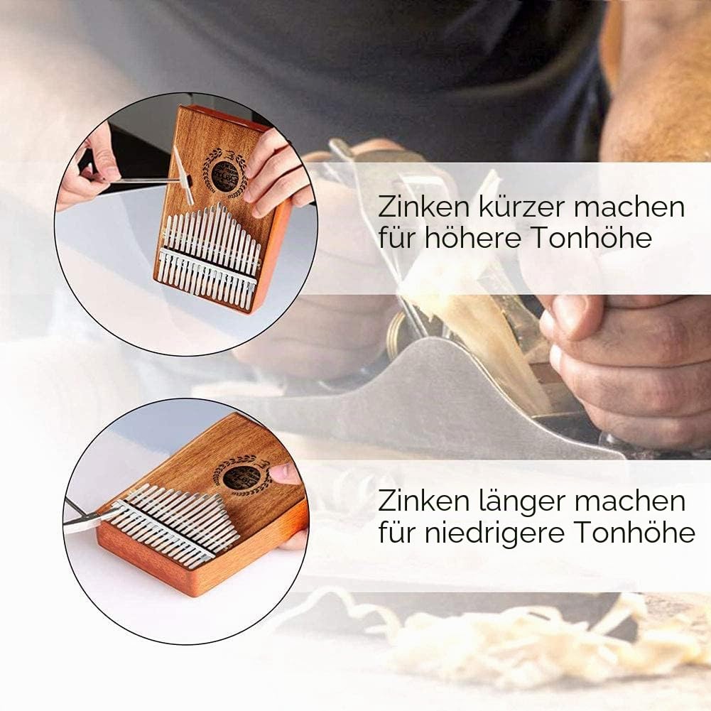 Kalimba Daumen Klavier 17 Schlüssel, Tragbare Fingerklavier -Marimbas Mit Tragensack, Schnelles Songbook, Tuning Hammer, alles in Einem Kit