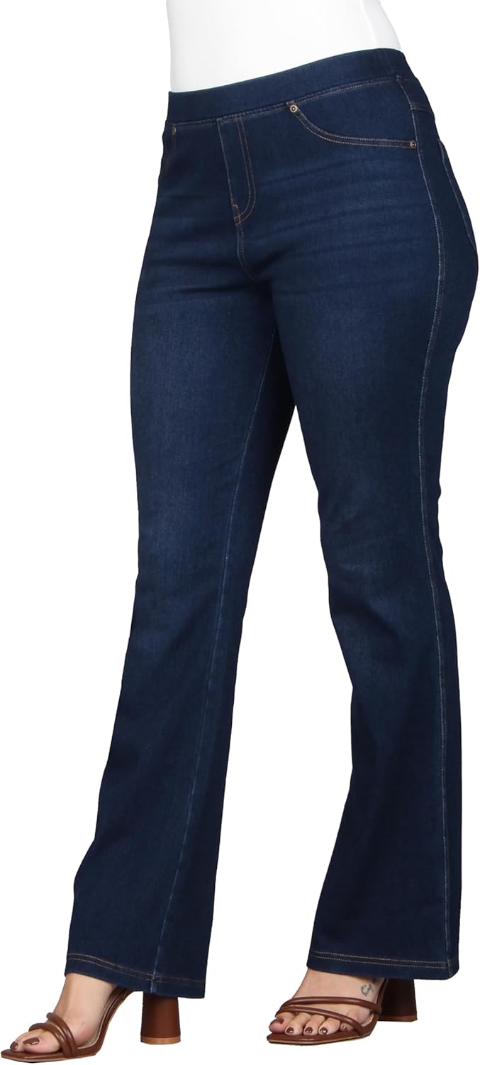 Lildy Women’s Flare Jean Jeggings, Stretchable Cotton Blend Material