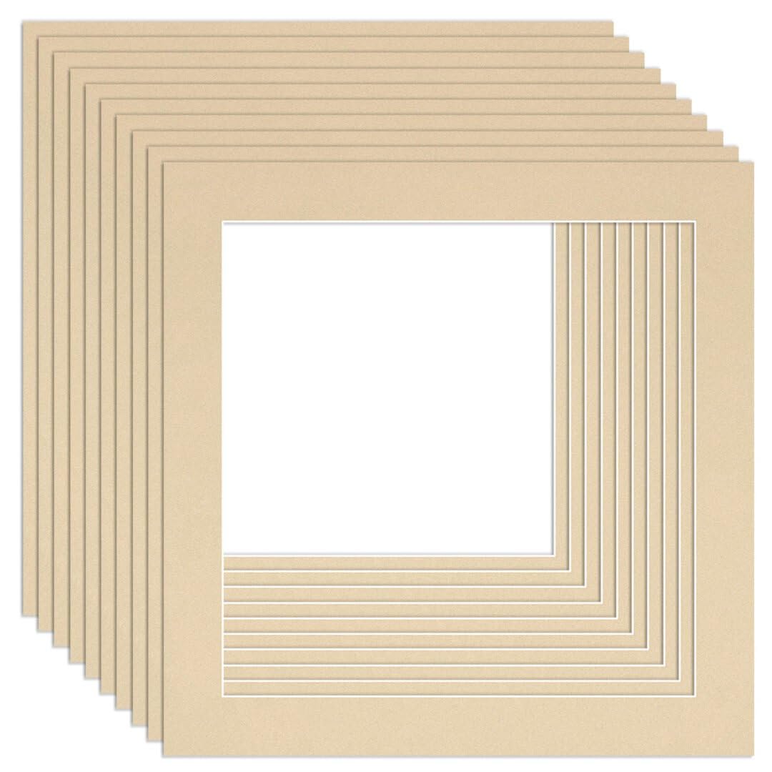 Procut Global 10x10" Ivory Picture Mounts - Fits 8x8" Photo Size โ image 1