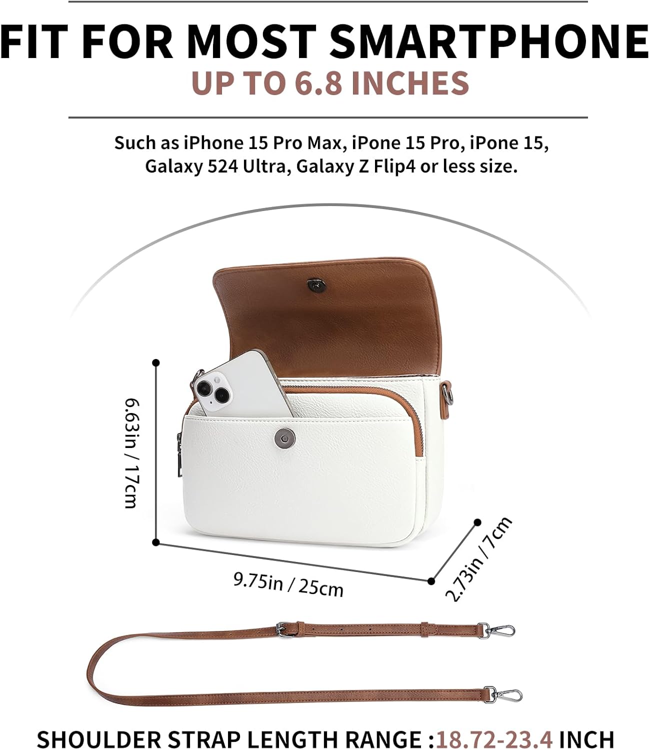 GAEKEAO Crossbody Bags for Women Crossbody Purses Vegan Leather Cell Phone Purse Travel Shoulder Bag Handbags with Card Slots - Image 4