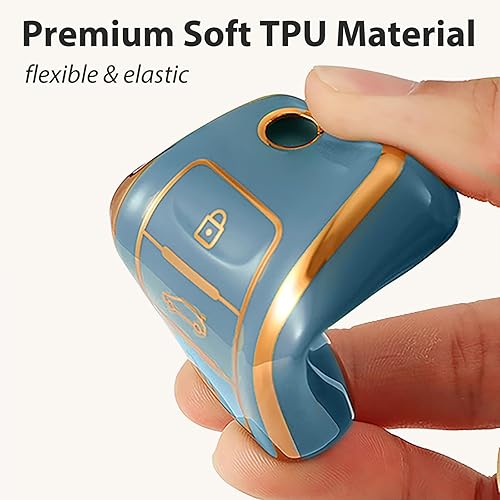 Miniatura 6 de OLLEN Funda para llavero de TPU con anillo brillante, apto para VolksWagen VW Jetta Golf Polo MK6 Passat Tiguan Beetle Polo MK7 Passat Cross Gran