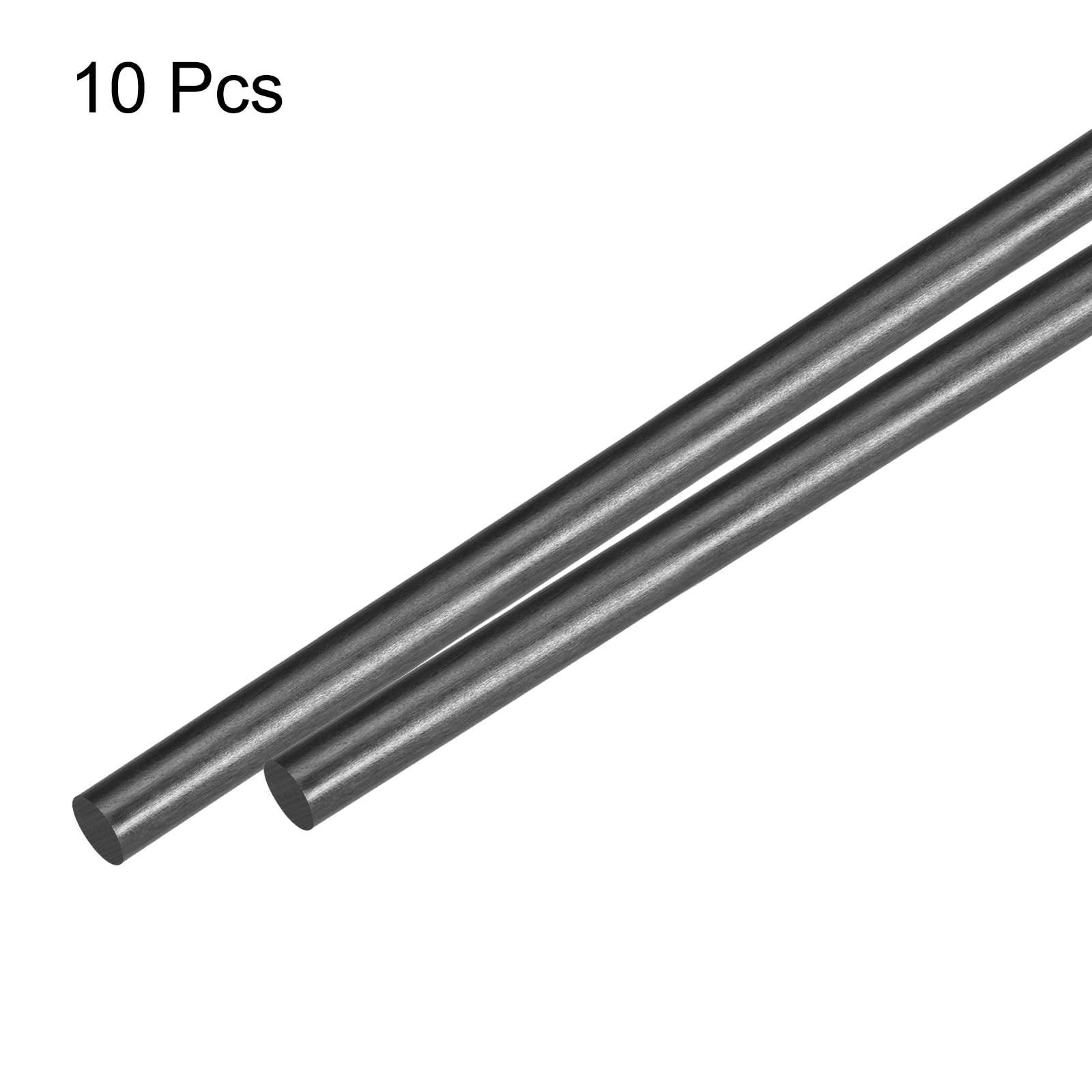 QUARKZMAN 10 Piezas de Varilla de Fibra de Carbono, 6mm x 200mm para Herramienta de Bricolaje de Aviones RC Tubo de Ala Brazo de Quadcopter