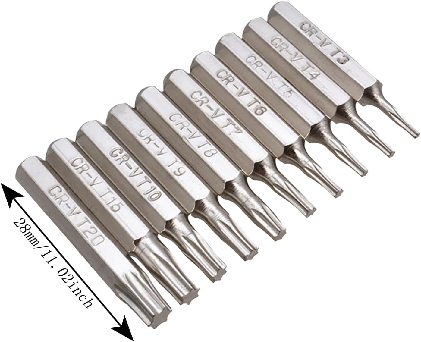 10PCS Hexagonal Shank 4mm Plum Blade Small Bit Repair Phone Bit Screwdriver Drill Bit Kit Multifunctional Mobile Repair Tool T3 T4 T5 T6 T7 T8 T9 T10 T15 T20