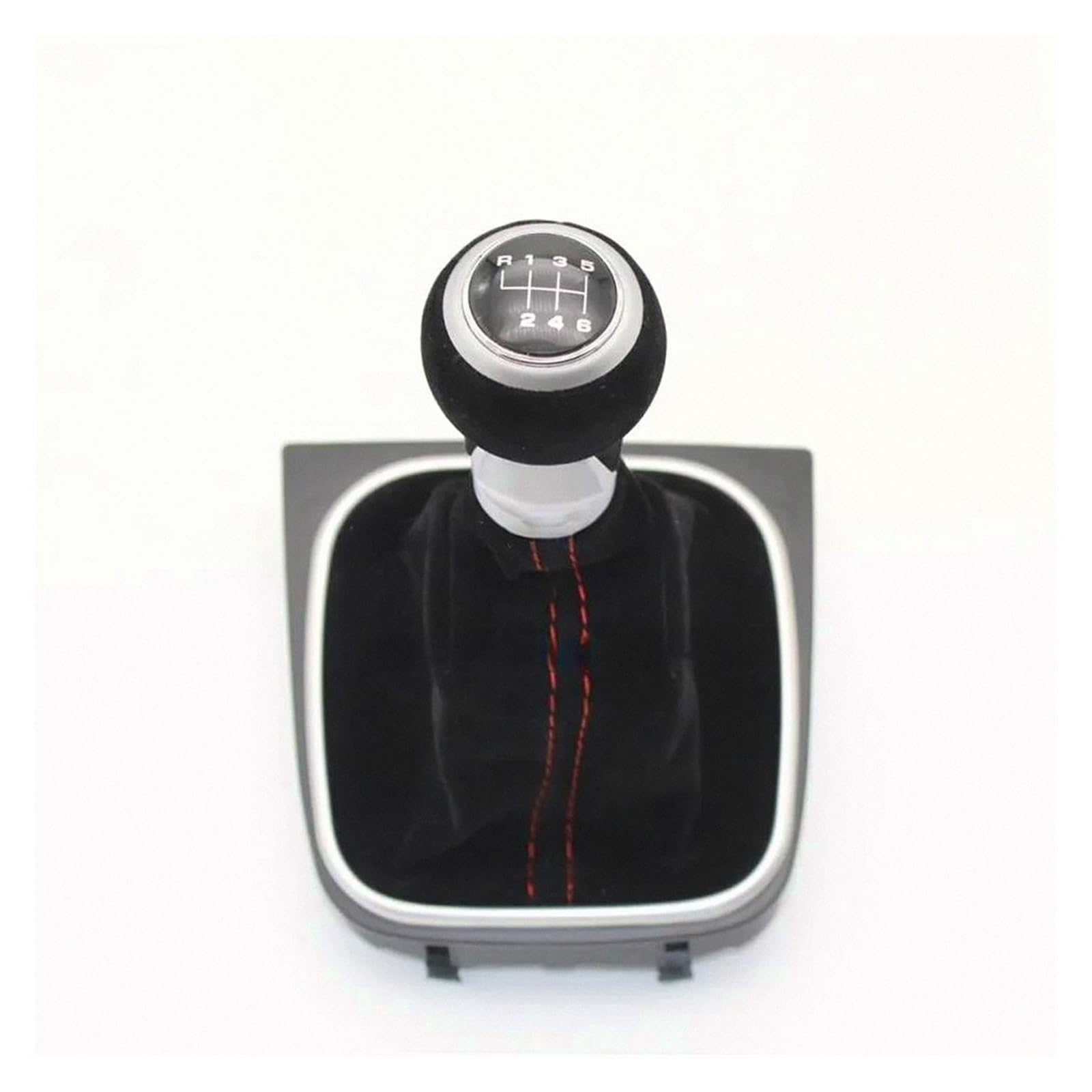 Lozopmtmld Kind 5 For Vw For Scirocco 2009-2014 Sporty Shift Knob Black/Red