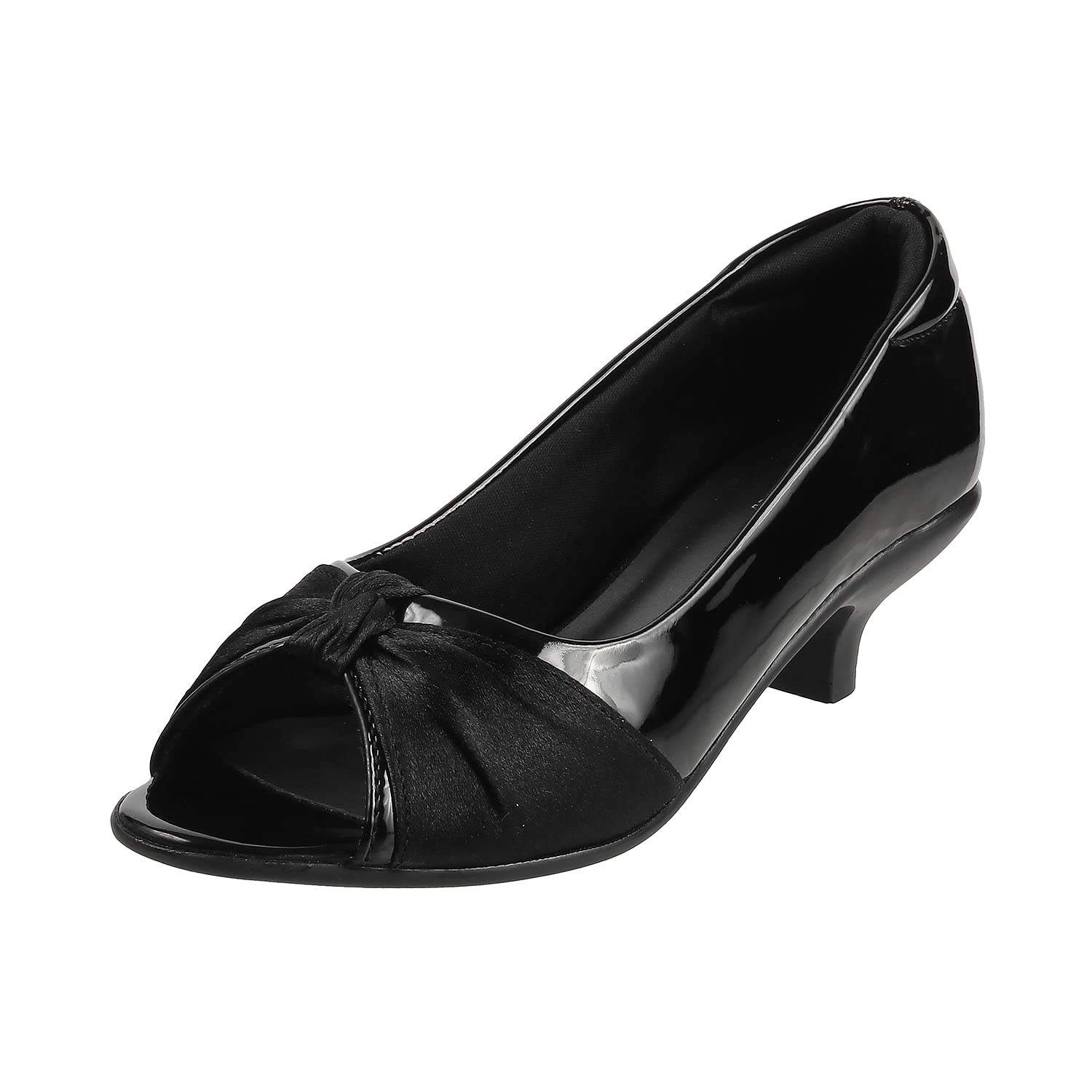 Mochi Womens Black Glossy Faux Leather Peep Toe Fashion Shoes UK/5 EU/38 (31-5141) (B0B6GF6KHH) Amazon Price History, Amazon Price Tracker