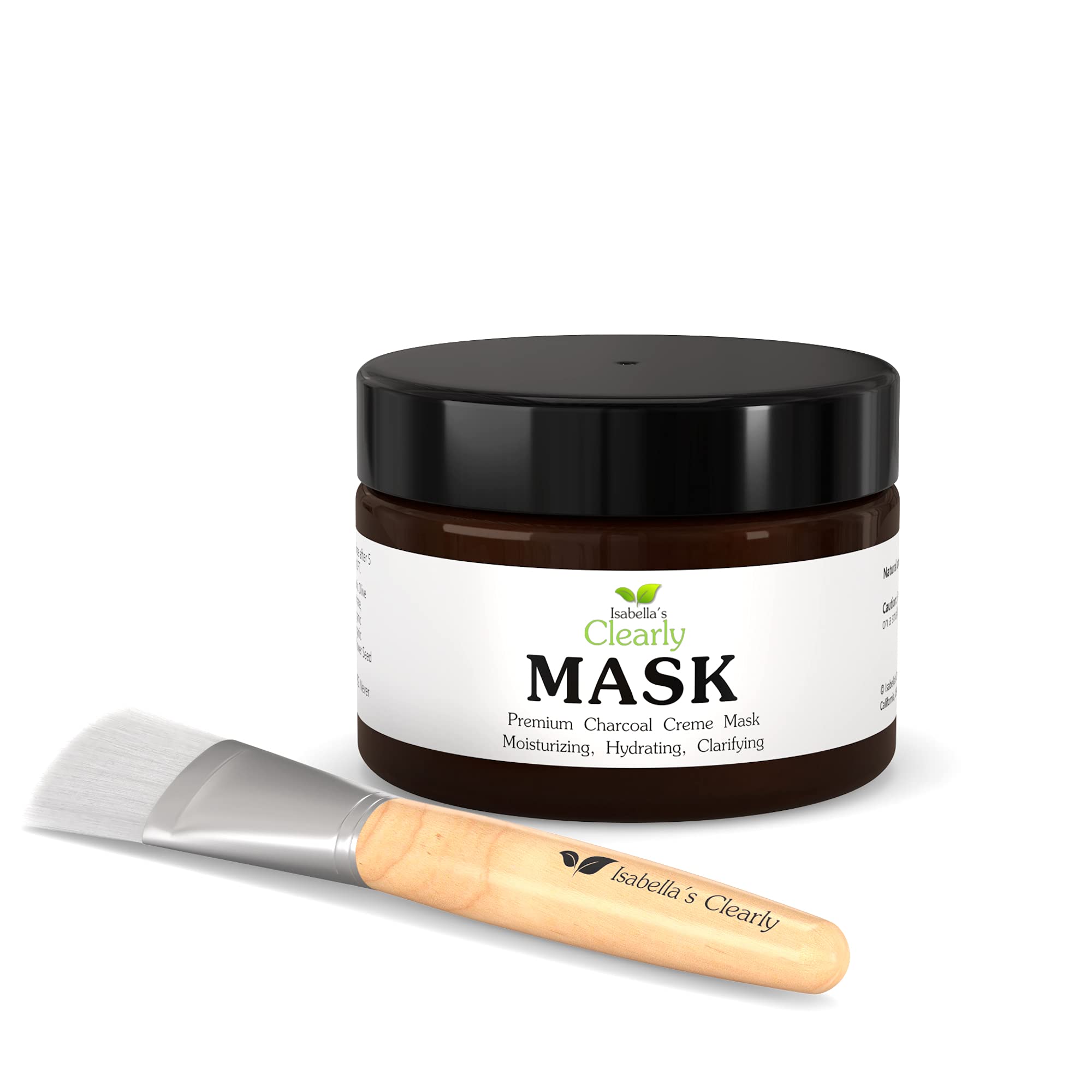 Clearly MASK with Charcoal Hydrates, Clarifies Skin. Blackhead Remover, Deep Pore Cleansing. Anti Aging Hyaluronic Acid, Antioxidant Rich Rooibos, Toning DMAE, Vitamins C, E, B5. Natural and Organic.
