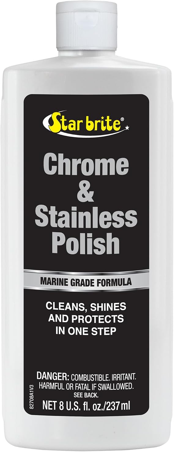 STAR BRITE Chrome & Stainless Polish - Marine Grade Formula Protects Against Pitting, Salt Deposits, Staining & Rust On Chrome, Stainless Steel, Copper, Tin & Brass (082708)