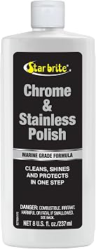 STAR BRITE Chrome & Stainless Polish - Marine Grade Formula Protects Against Pitting, Salt Deposits, Staining & Rust on Chrome, Stainless Steel, Copper, Tin & Brass 082708