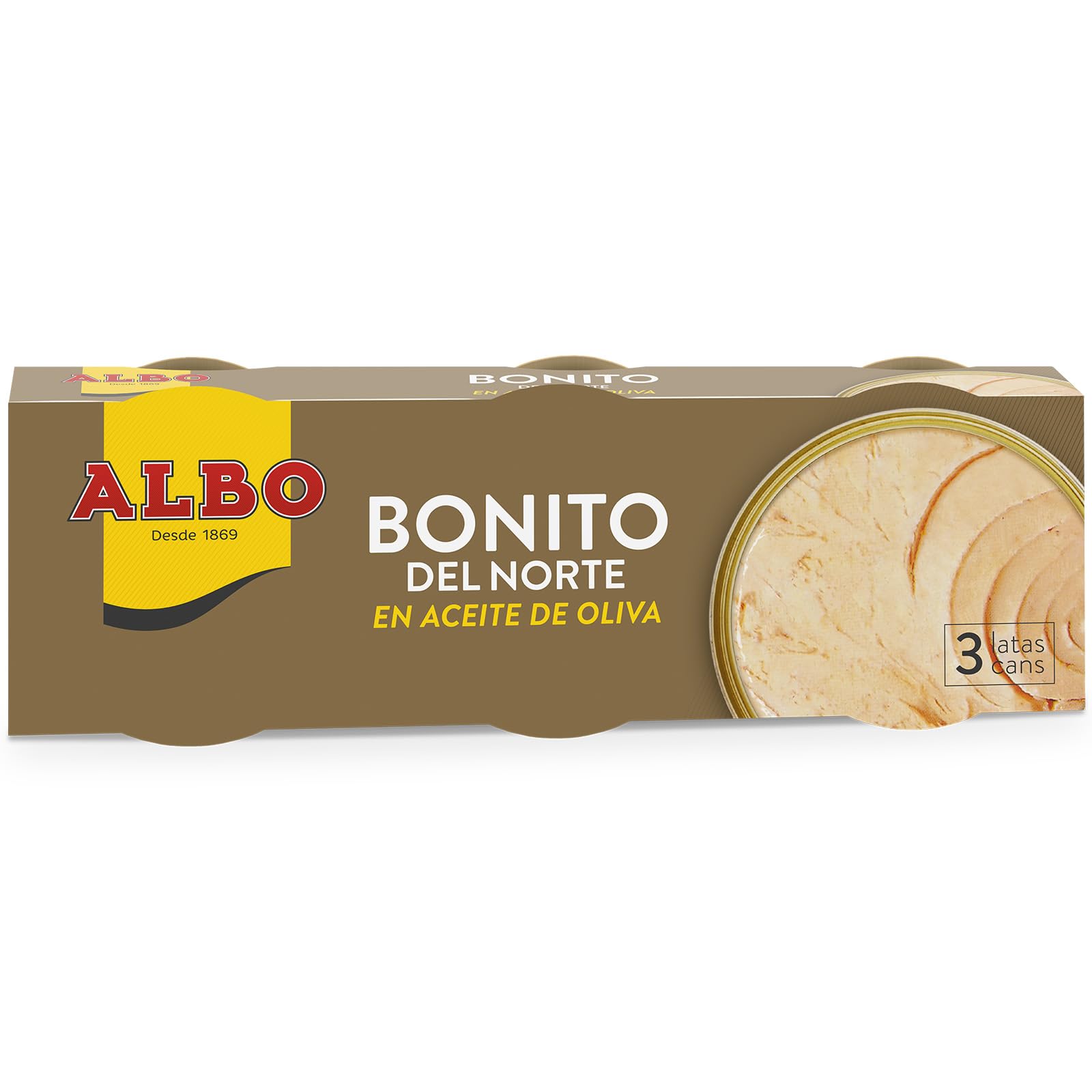 Albo Conserva de Bonito del Norte en Aceite de Oliva, Pack 3 Latas x 65 g