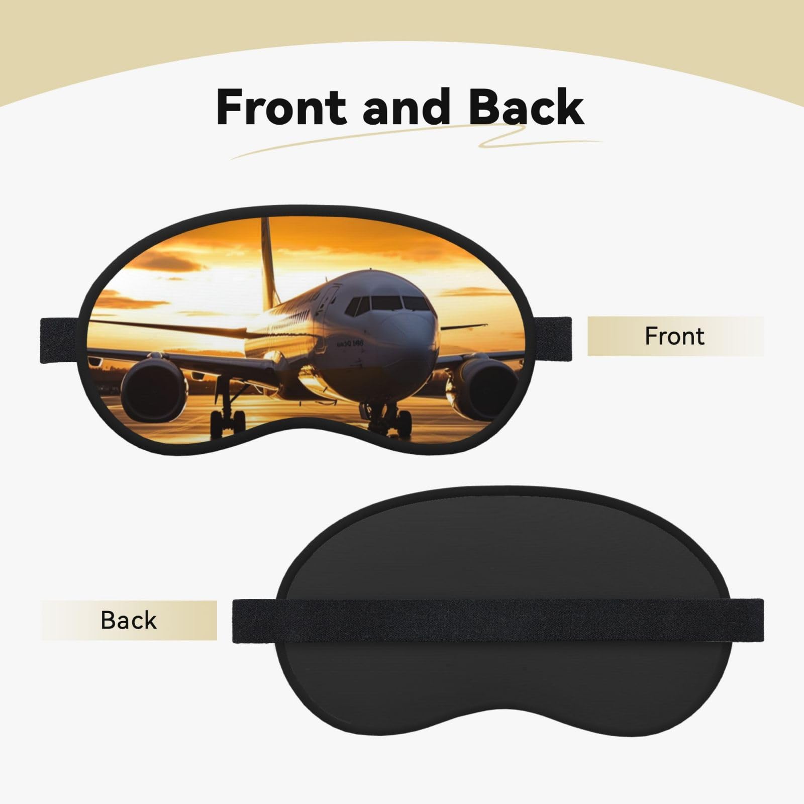 Sleep Mask for Side Sleeper Silk Sleeping Eye Masks with Elastic Strap Super Soft Eye Sleep Shade Cover Airplane in The Evening Light Blackout Night Blindfold for Women Men Travel