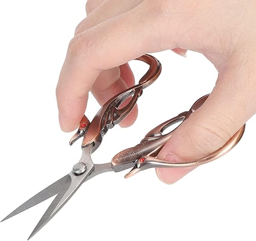 Miniatura 2 de Tijeras de bordado vintage con forma de cisne, tijeras de sastre de acero inoxidable, tijeras de costura afiladas, tijeras de manualidades para