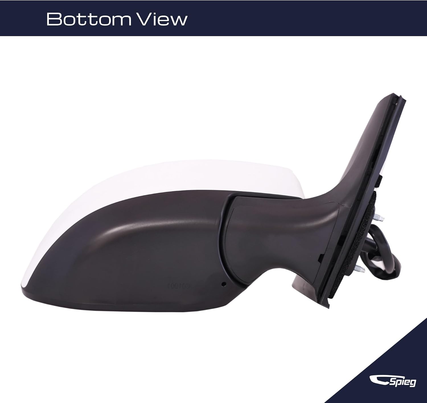 Spieg Passenger Side Mirror for 2013-2015 Nissan Sentra Power Adjustment Non-Heated Glass Manual Fold White 3 Pins Right NI1321238