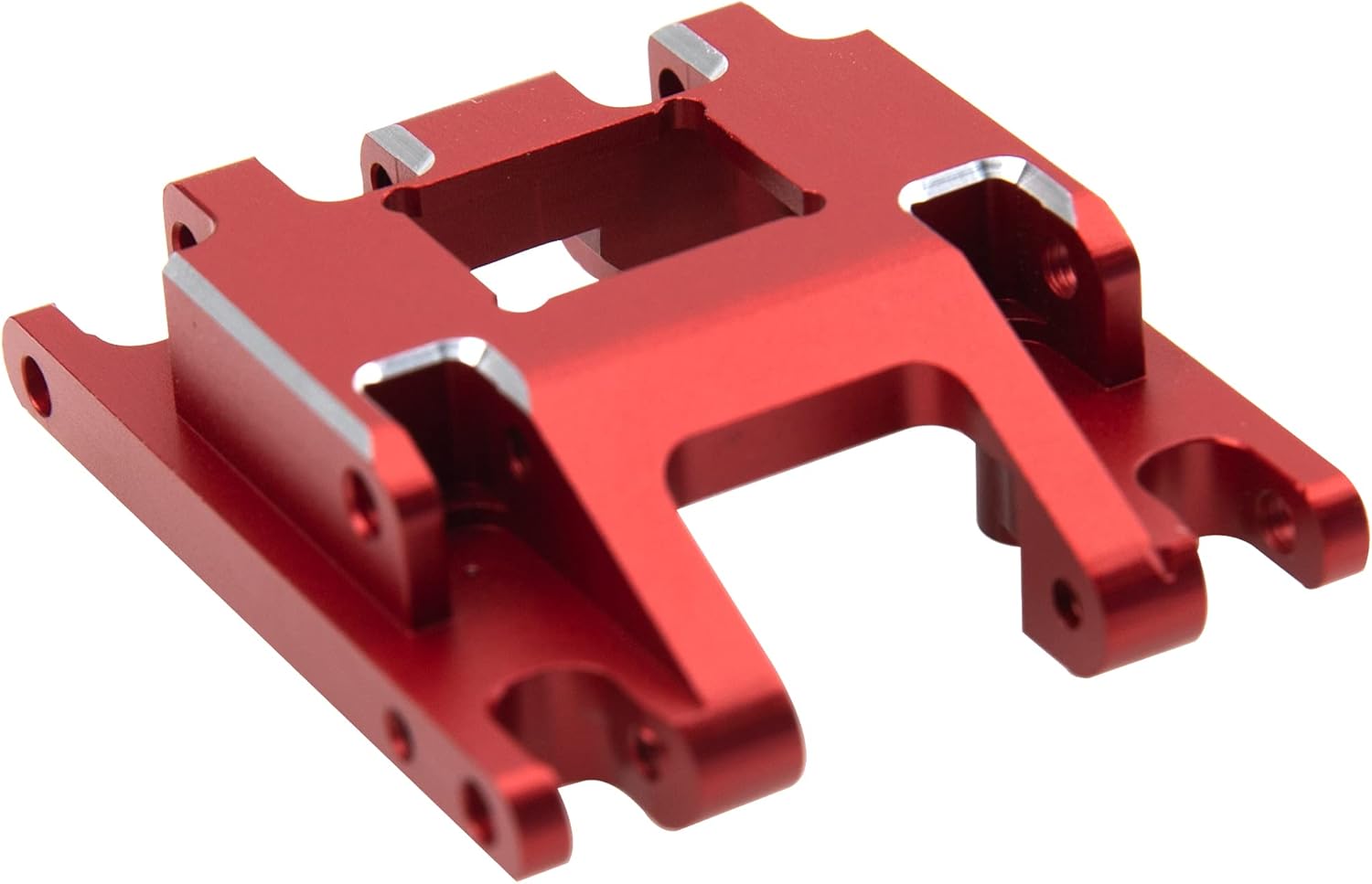 ShareGoo Aluminum Skid Plate Skidplate Transmission Gearbox Mount Compatible with Traxxas TRX4M 1/18 RC Crawler Car Upgrades Parts (Red)