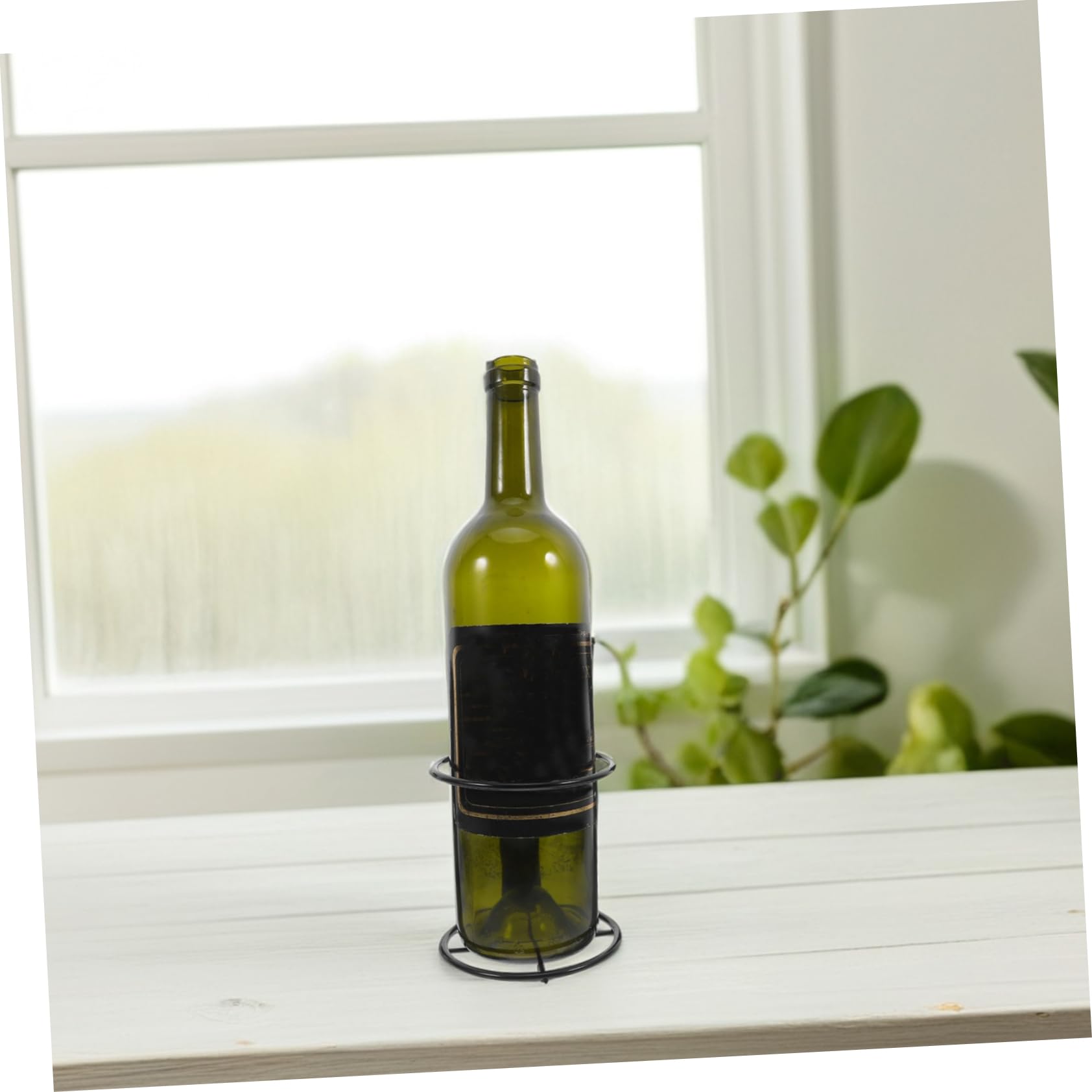TOPBATHY 10 pezzi Portabottiglie da Parete Singolo Metallo Nero Supporto per Vino Resistente e Antigraffio Espositore da Muro per Bar e Casa