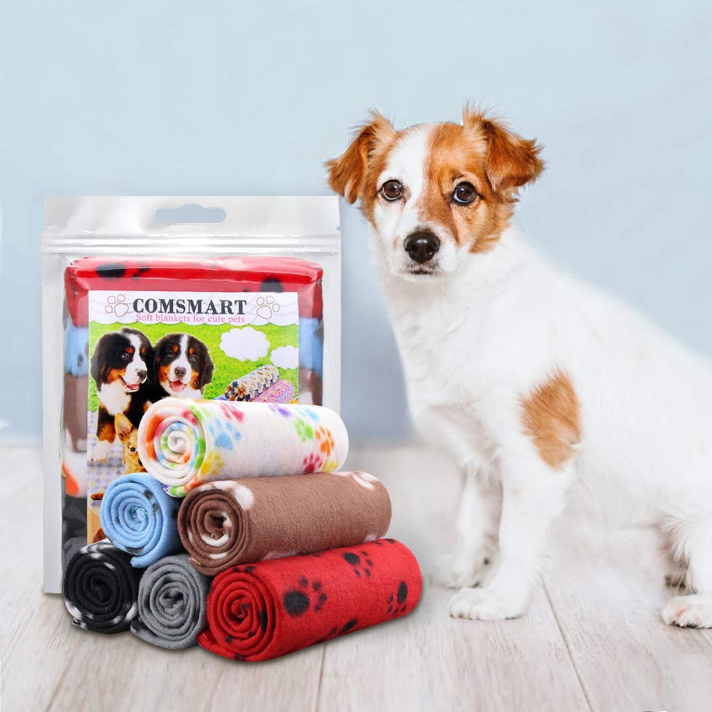 Comsmart Warm Paw Print Blanket/Bed Cover for Dogs and Cats