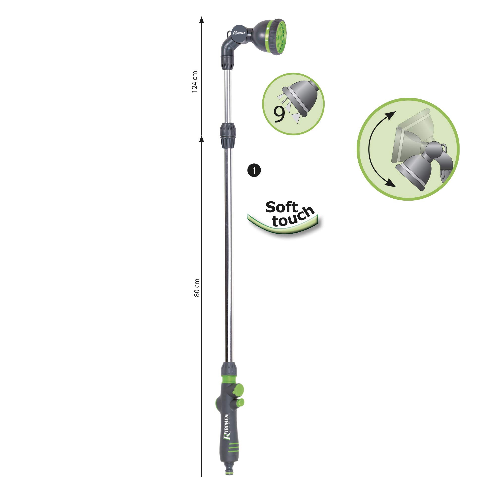 Ribimex Pra/TB.1304 Lance multijet télescopique 9 fonctions