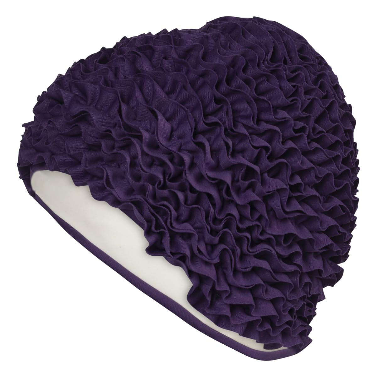Fashy - Swim Cap - Frill Fabric - Purple - One Size