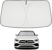 Vista 198 de Proadsy 2025 - Parasol para parabrisas actualizado con ajuste personalizado para Nissan Rogue 2014-2020, protector plegable de 4 capas