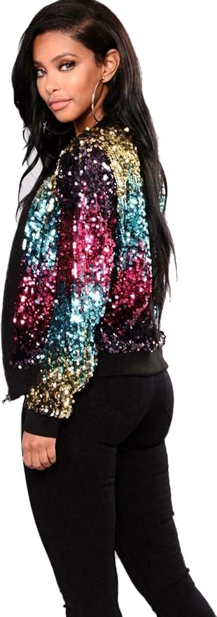 multi coloured sequin jacket
