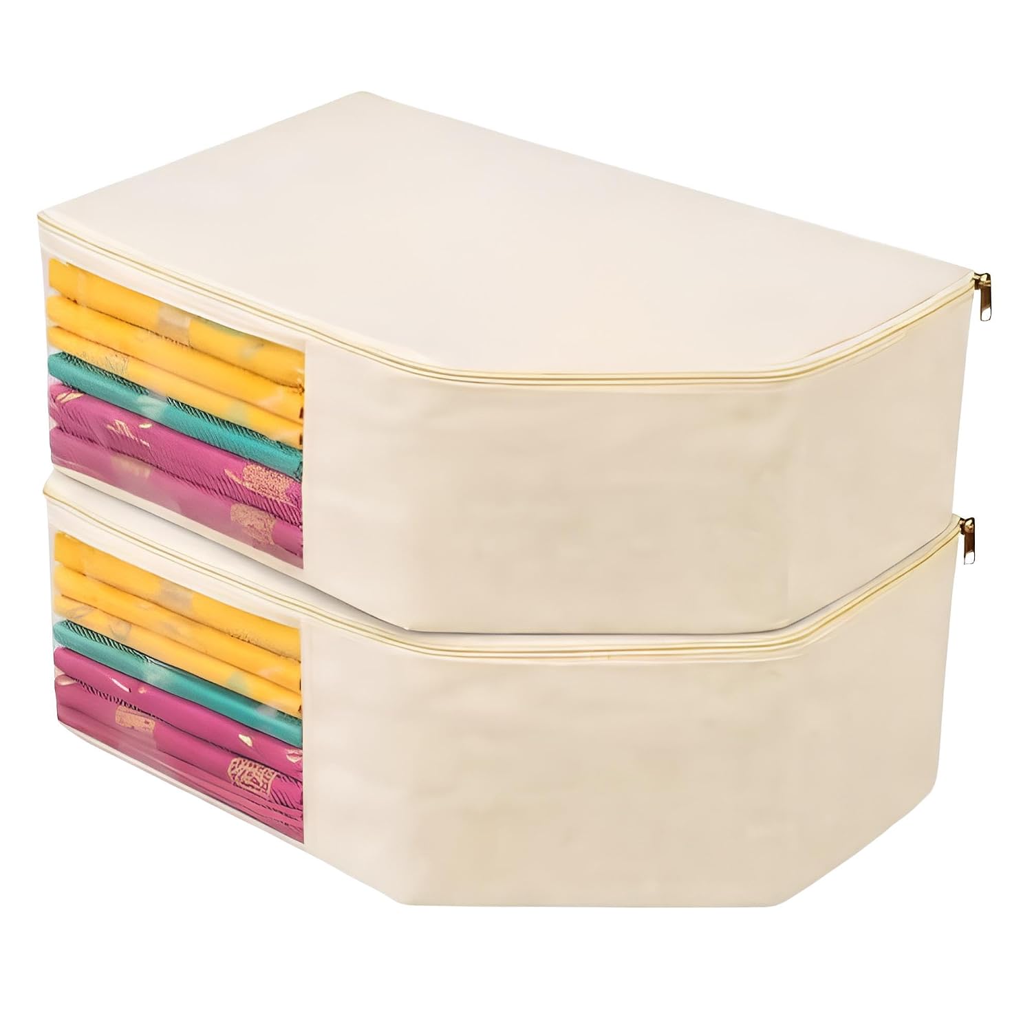 Kottify Blouse Storage Organizer Pack of 2, Cotton Canvas Saree Blouse Cover with Transparent Window, Dust Proof Wardrobe ... - Review, Price and Buying Guide