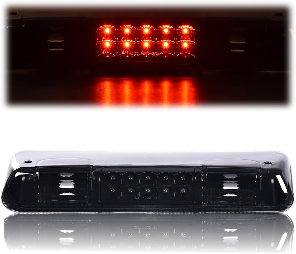 PIT66 LED 3rd Brake Light, Compatible with 04-08 Ford F-150 Lobo / 07-10 Ford Explorer Sport Trac / 06-08 Lincoln Mark LT Black Housing Black Lens