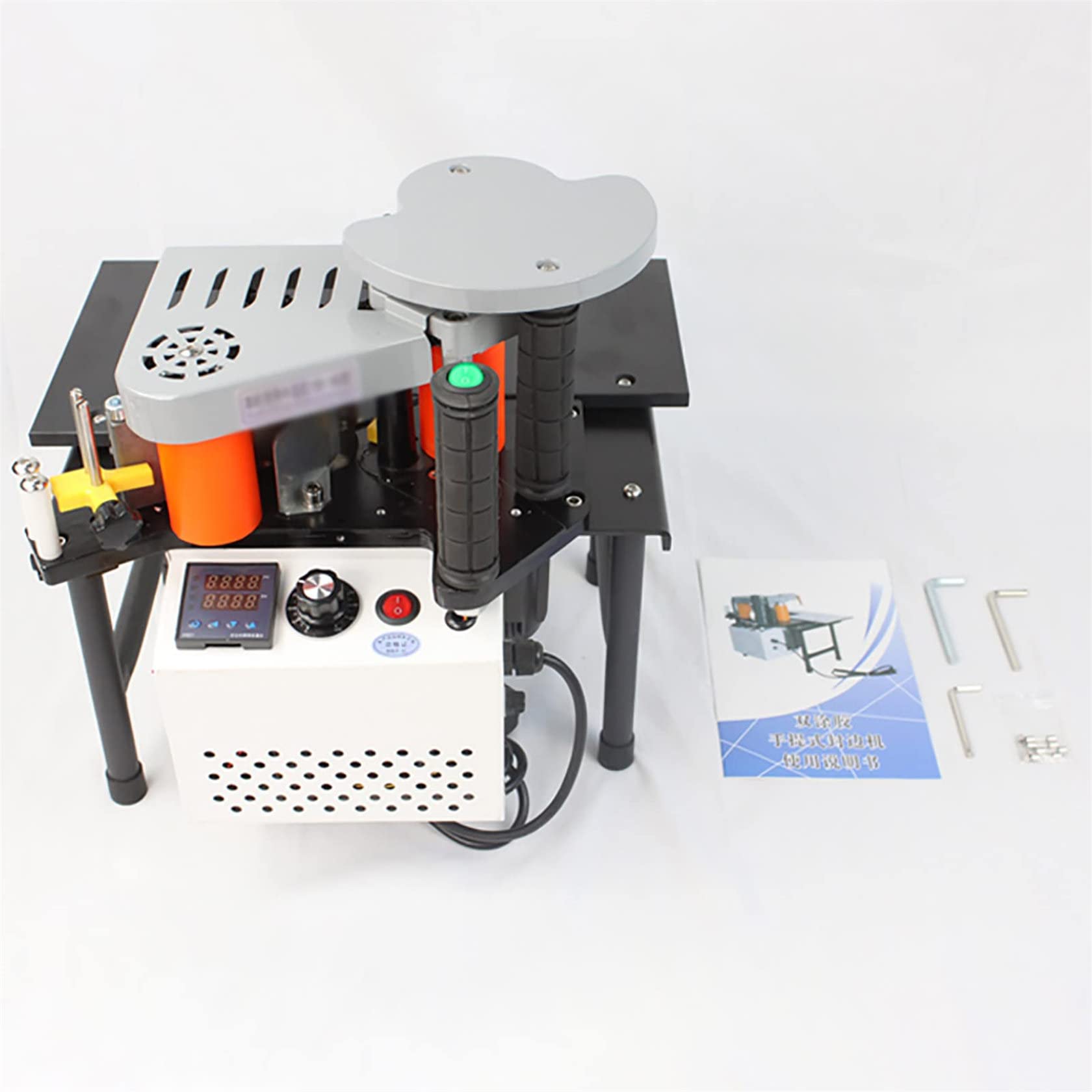 Portable Edge Banding Machine 2000W Edge Bander Curve Straight Edge Banding Machine Woodworking 220V Straight Curve Home Improvement Manual Edge Cuts Accurately - View #3