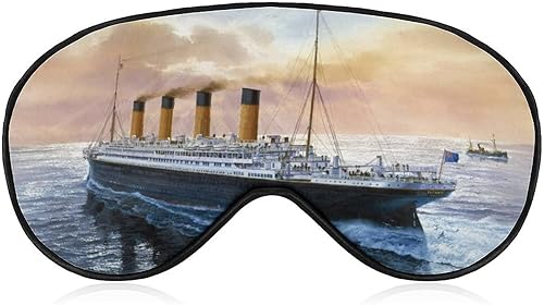 Retro Titanic Famous Old Historic - Antifaz para dormir, máscara ligera con los ojos vendados, cubierta con correa ajustable para hombres y mujeres