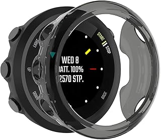 MOTONG for Garmin Forerunner 45 Transparent TPU Protective Case - TPU Protective Case Cover Shell for Garmin Forerunner 45 (TPU Black)