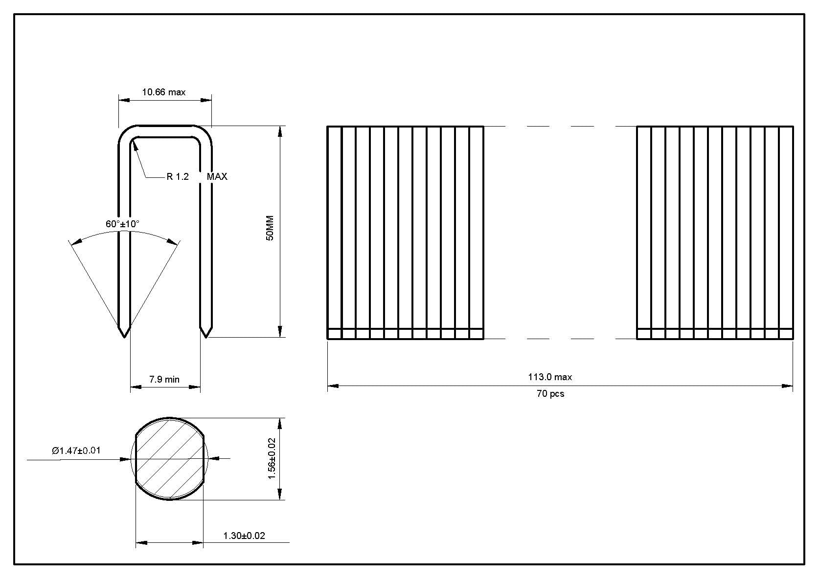 N21BABB Heftklammern - Beinlänge S5/ 50mm, 10.000 stück, BeA 155 type, Prebena Type L, Verzinkt, für das Tischlerhandwerk, die Fassadenverkleidung und die Möbelindustrie