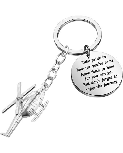 FUSTMW Helicopter Keychain Gifts for Helicopter Lovers Helicopter Pilot Gifts Helicopter Aviation Gift Helicopter Key Chains