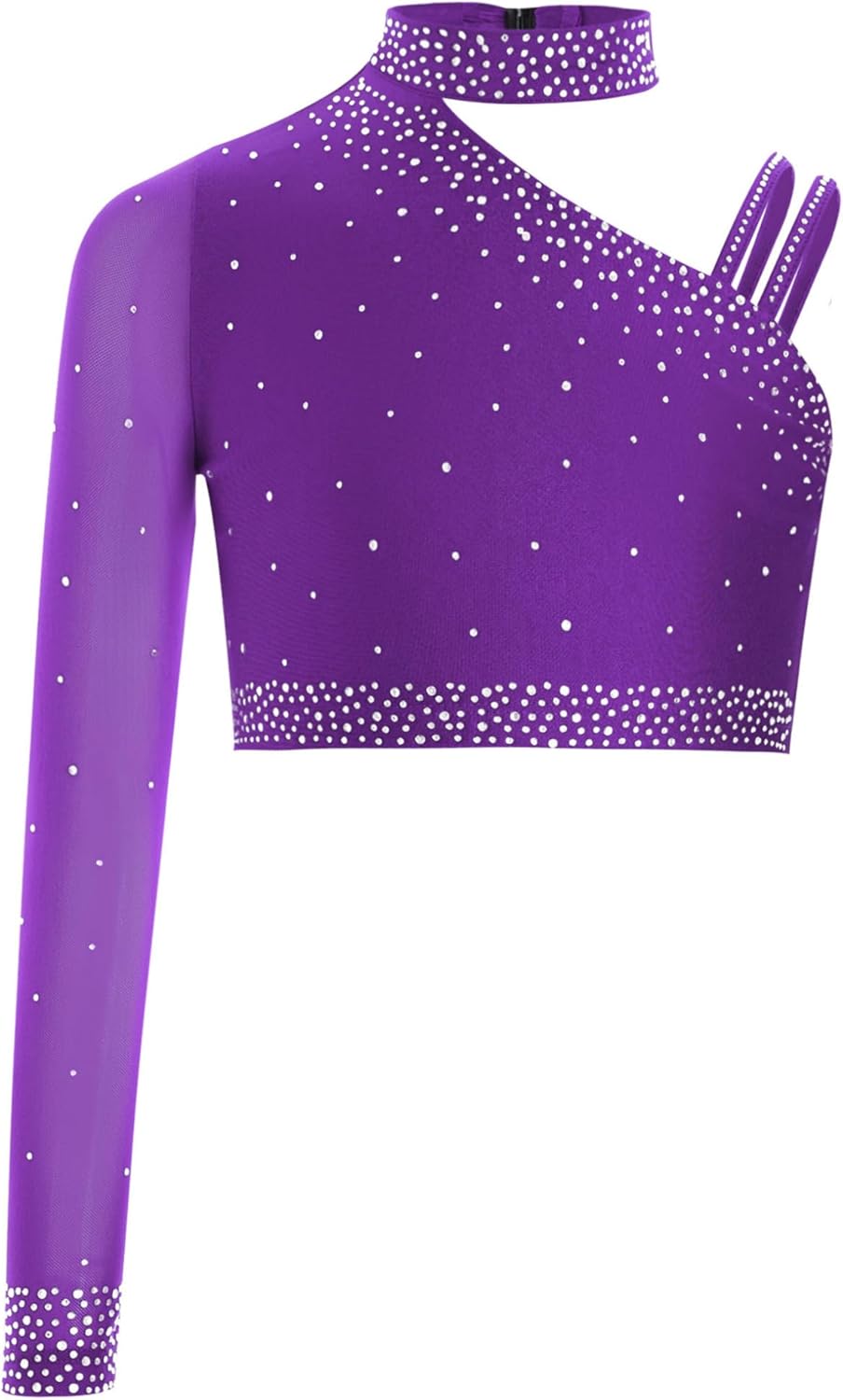 Bambini Ragazze Strass Lucidi Nappa Body Da Ballo Latino Body Balletto Ginnastica Pattinaggio Di Figura Tango Performance Dancewear / Abbigliamento Per Bambini