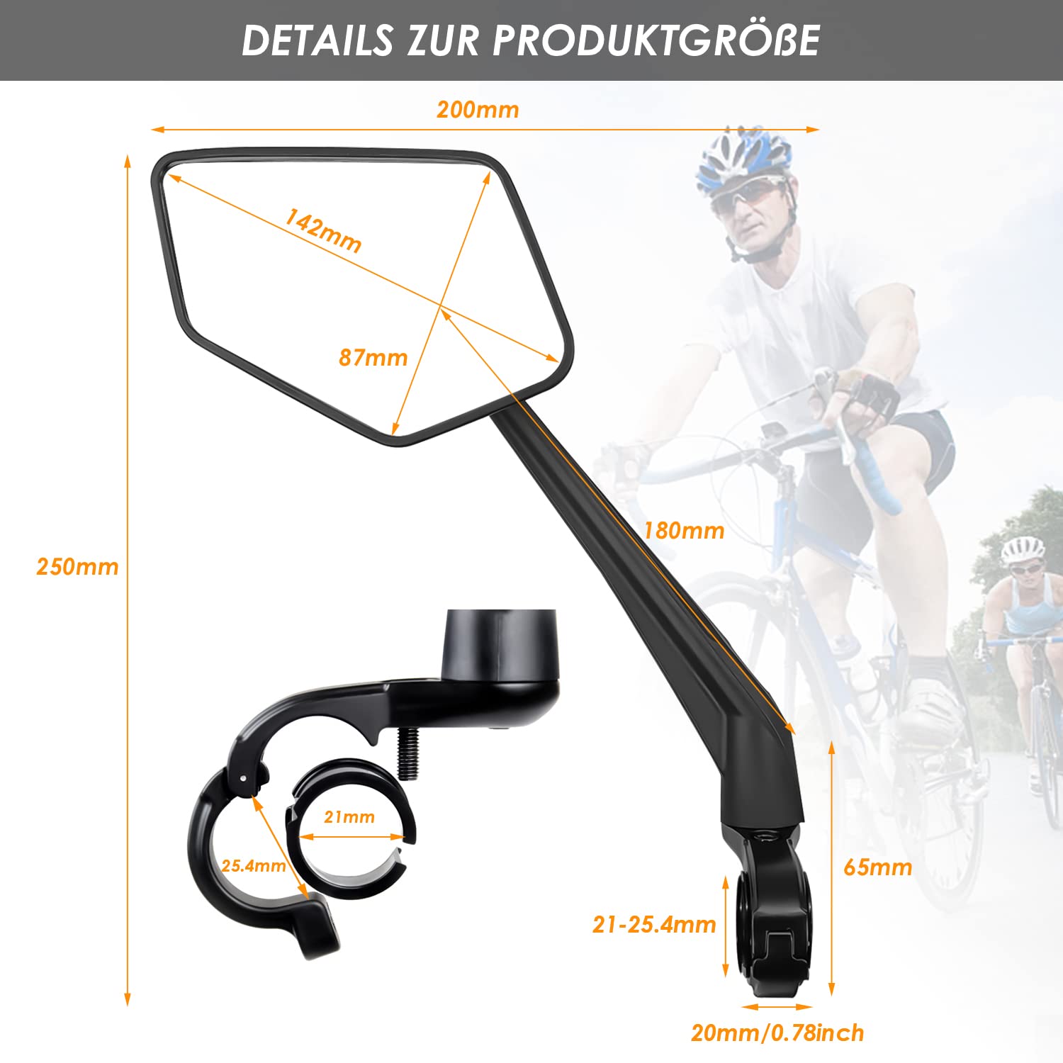 Specchietto Retrovisore Per Bici - Specchietto Retrovisore