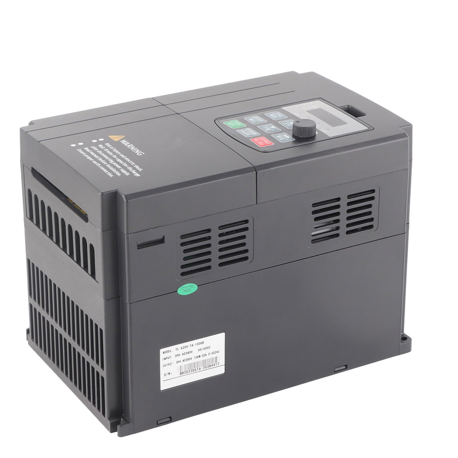 FTVOGUE Inversor de Frecuencia Variable, Material de PC, Controlador VFD de 15 KW para Motores Eléctricos de 380 V para Aplicaciones Industriales