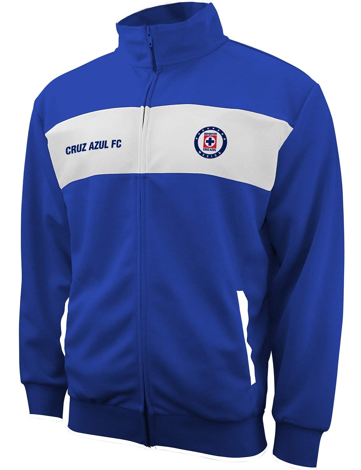 Icon Sports Cruz Azul Jacket – Official Men’s Casual Full Zip Up Track Jackets Soccer Football Club Active Training Top CR52TJ S