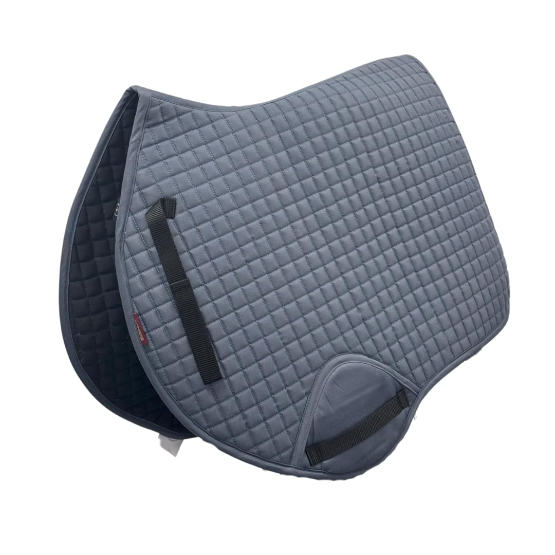 Autumnn Close Contact Saddle Pad Horse Riding GP Saddle Pad Equestrian (Full, Grey) โ image 1