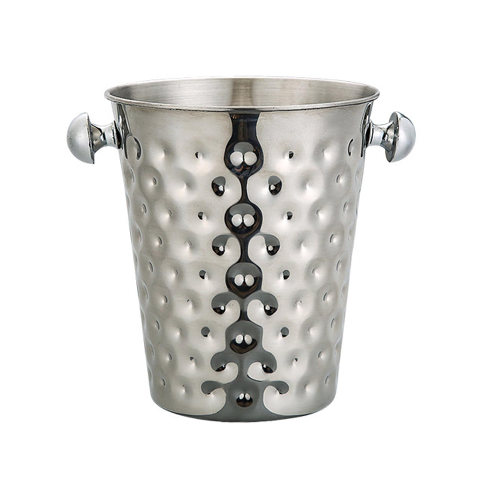 Msioytog Silver Stainsless Steels Ice Buckets Wide Mouth Champagnes Bucket Drink Coolers Beverage Tub Wine Bucket Parties Decoration Champagnes Metal Drink Coolers Wine Drinking