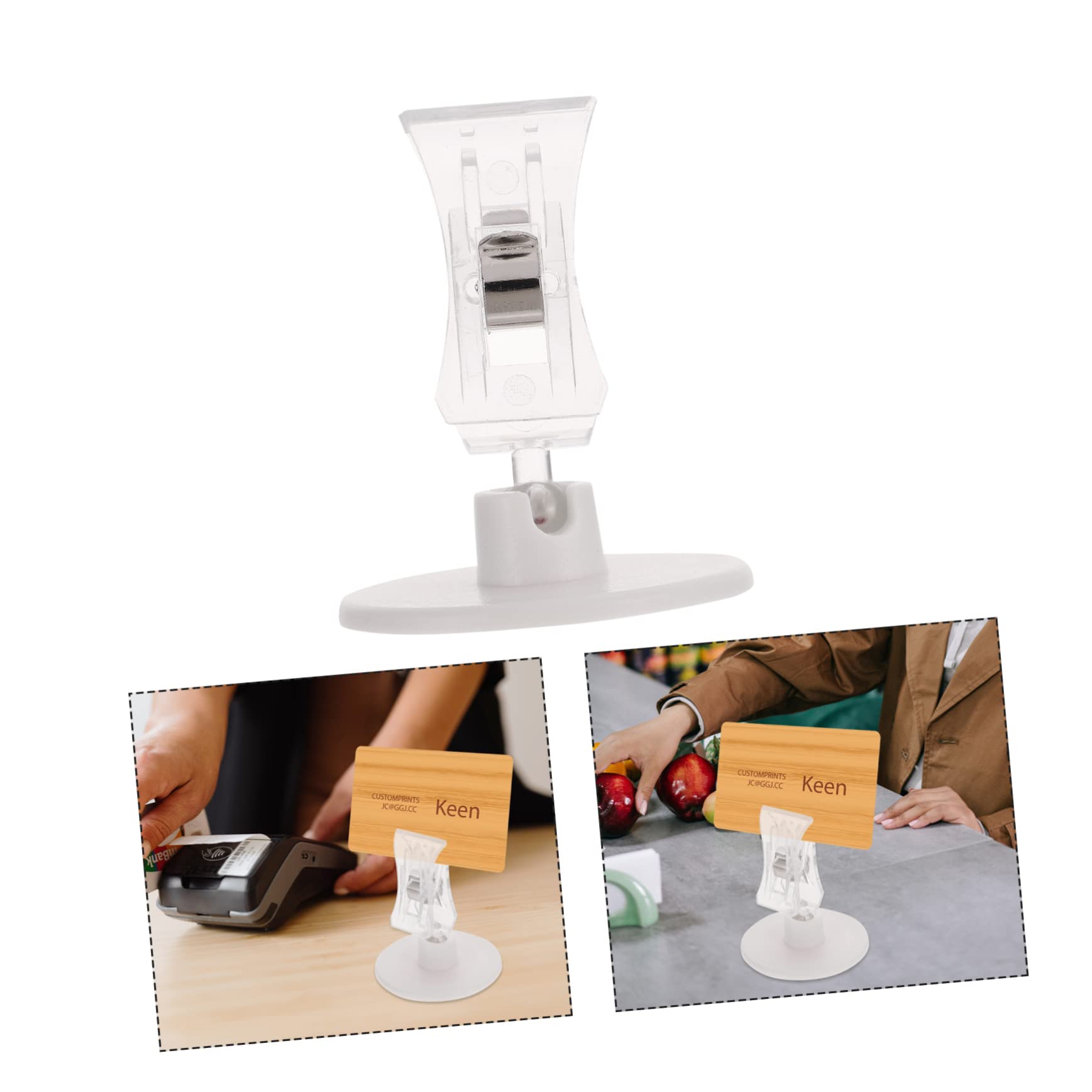 48pezzi Clip Stands Per Etichette Rotanti Plastica Da Supporti Pubblicitari Trasparenti Per Negozi e Supermercati Facili Resistente Alla Rottura