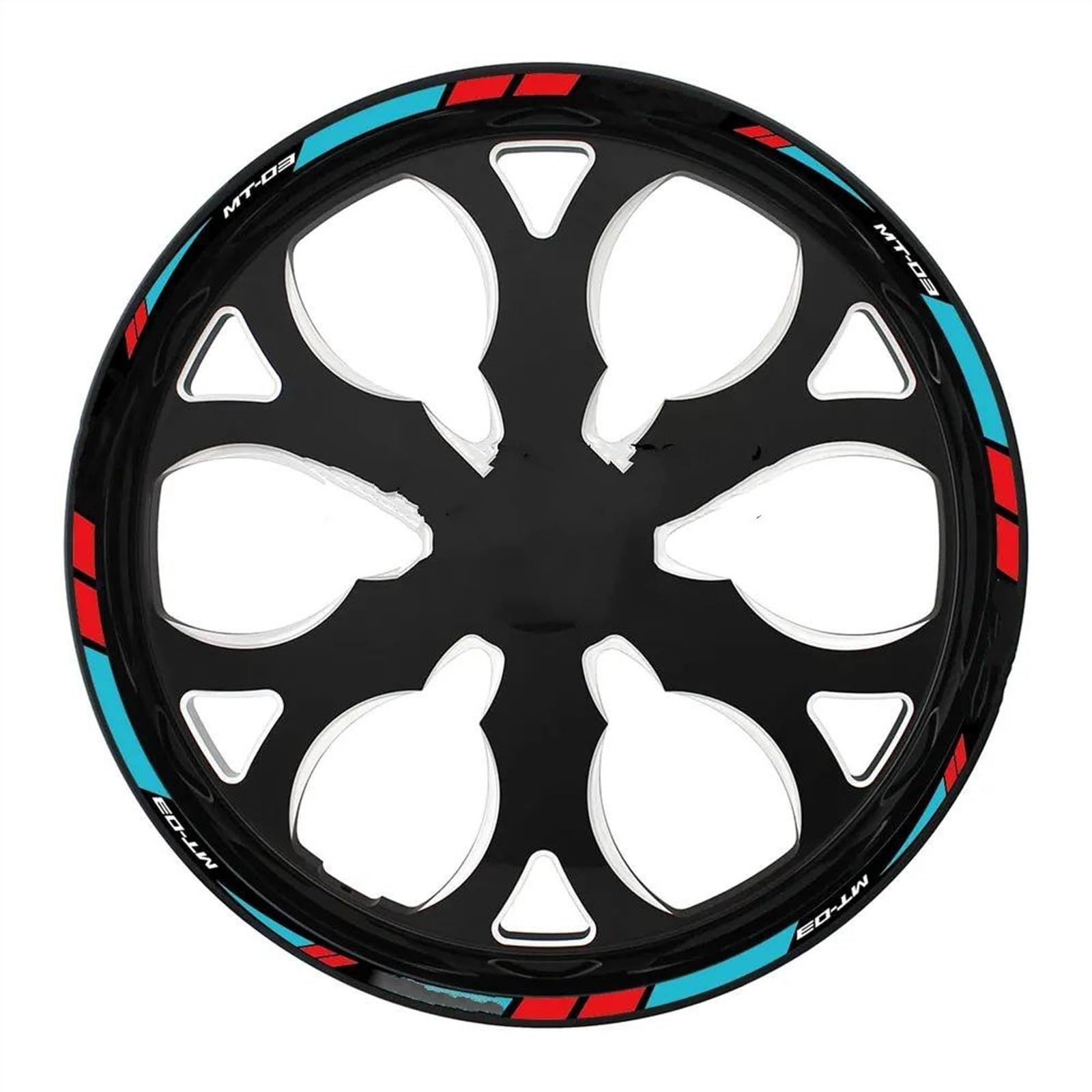 Stickers Motorcycle Accessories Wheel Stickers Reflective Rim Motorbike Waterproof Decals for Yamaha MT03 MT-03 Mt03(Style 1)