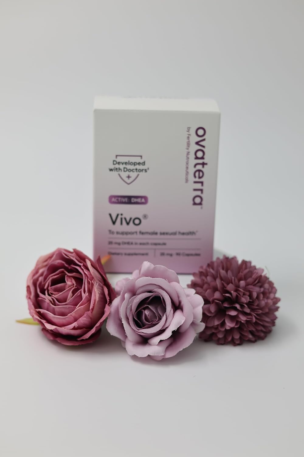 VIVO Micronized DHEA to Support Female Sexual Health – 25mg DHEA Supplement for Women - 75mg per 3-Tablet Servings (90 Tablets - 30 Day Supply)